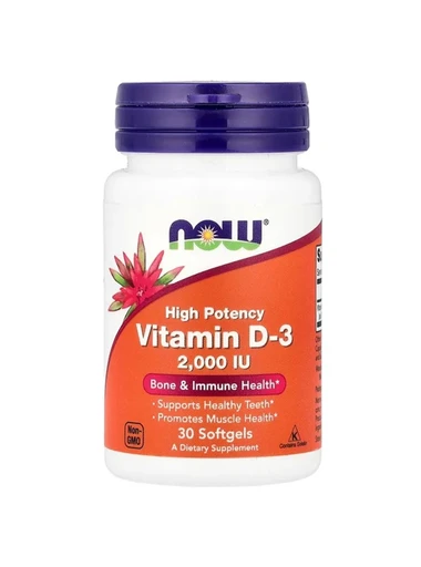 NOW Vitamin D-3 2000 МЕ 30 капс.