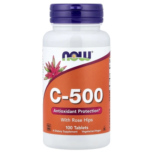 NOW C-500 with Rose Hips 100 табл.