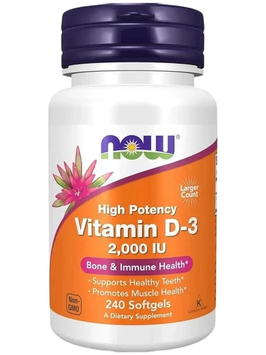 NOW Vitamin D-3 2000 МЕ 240 капс.