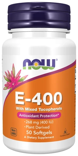 NOW Vitamin E-400 Mixed Tocopherols 50 капс.