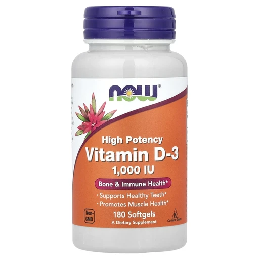 NOW Vitamin D-3 1000 МЕ 180 капс.