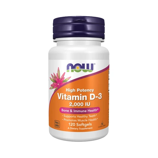 NOW Vitamin D-3 2000 МЕ 120 капс.
